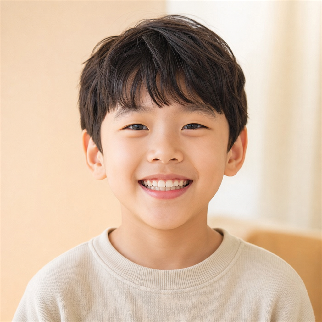 건강하게 자란 치아로 환하게 웃는 아이