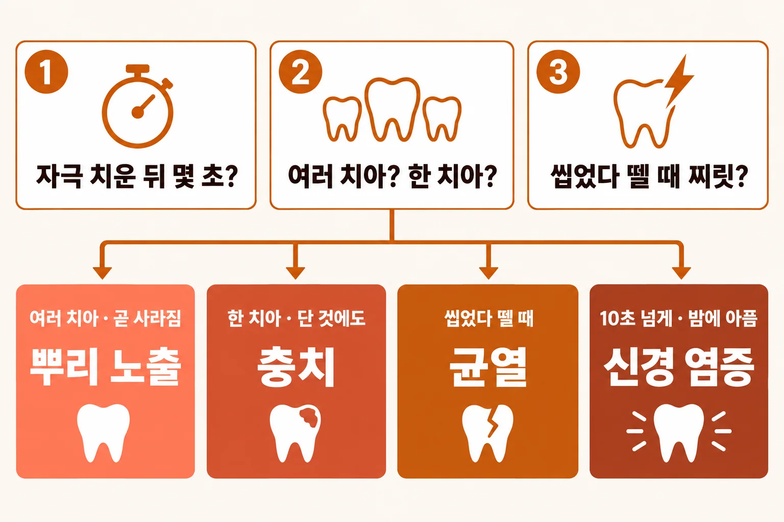 조세현 원장이 찬물 컵과 치아 단면 모형을 앞에 두고 초시계를 들어 시림이 사라지는 시간을 설명하는 장면
